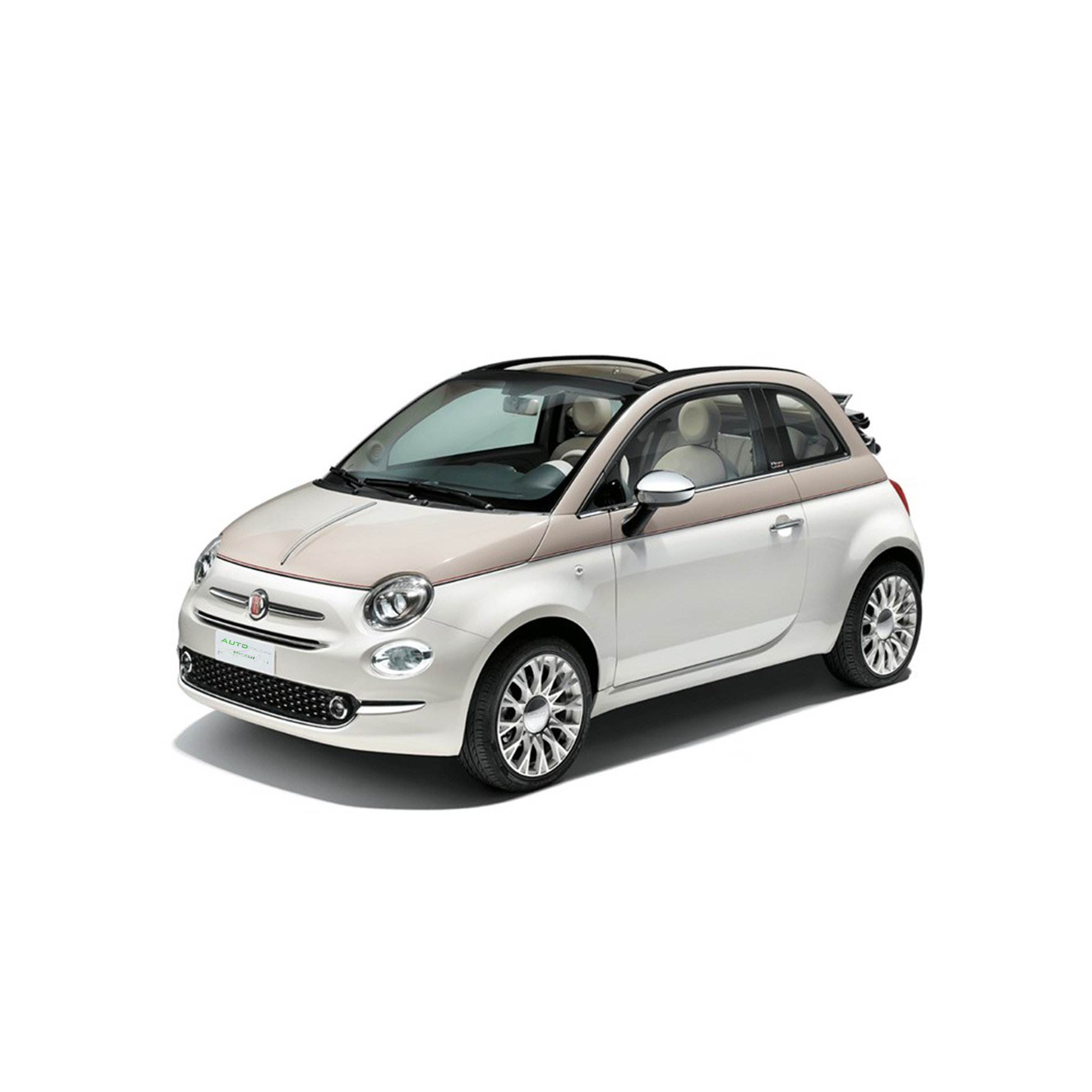 Fiat 500 Cabrio rental car in Kefalonia